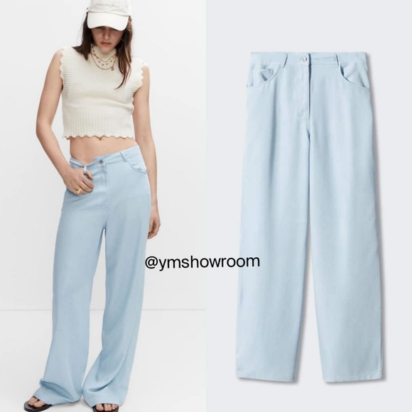 Mango Pants - MANGO wideleg tencel